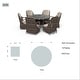 preview thumbnail 12 of 23, Abrihome 7-piece Outdoor Wicker Dining Table Set with 6 Eton Chairs