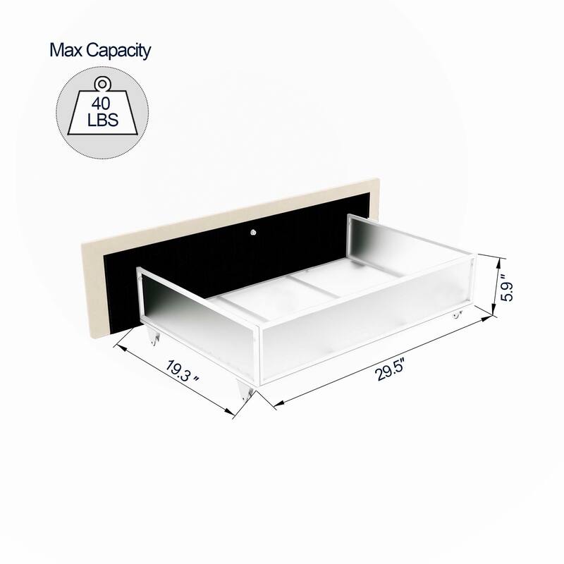Flora Upholstered Daybed with 2 Drawers,Twin