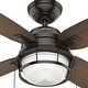 preview thumbnail 6 of 21, Hunter 52" Ocala Outdoor Ceiling Fan w/LED Light Kit and Pull Chain - Industrial, Rustic, Coastal - Damp Rated!