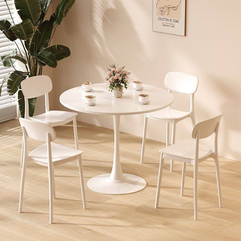 Modern Round Dining Table, 31.5" Kitchen Dining Room Furniture