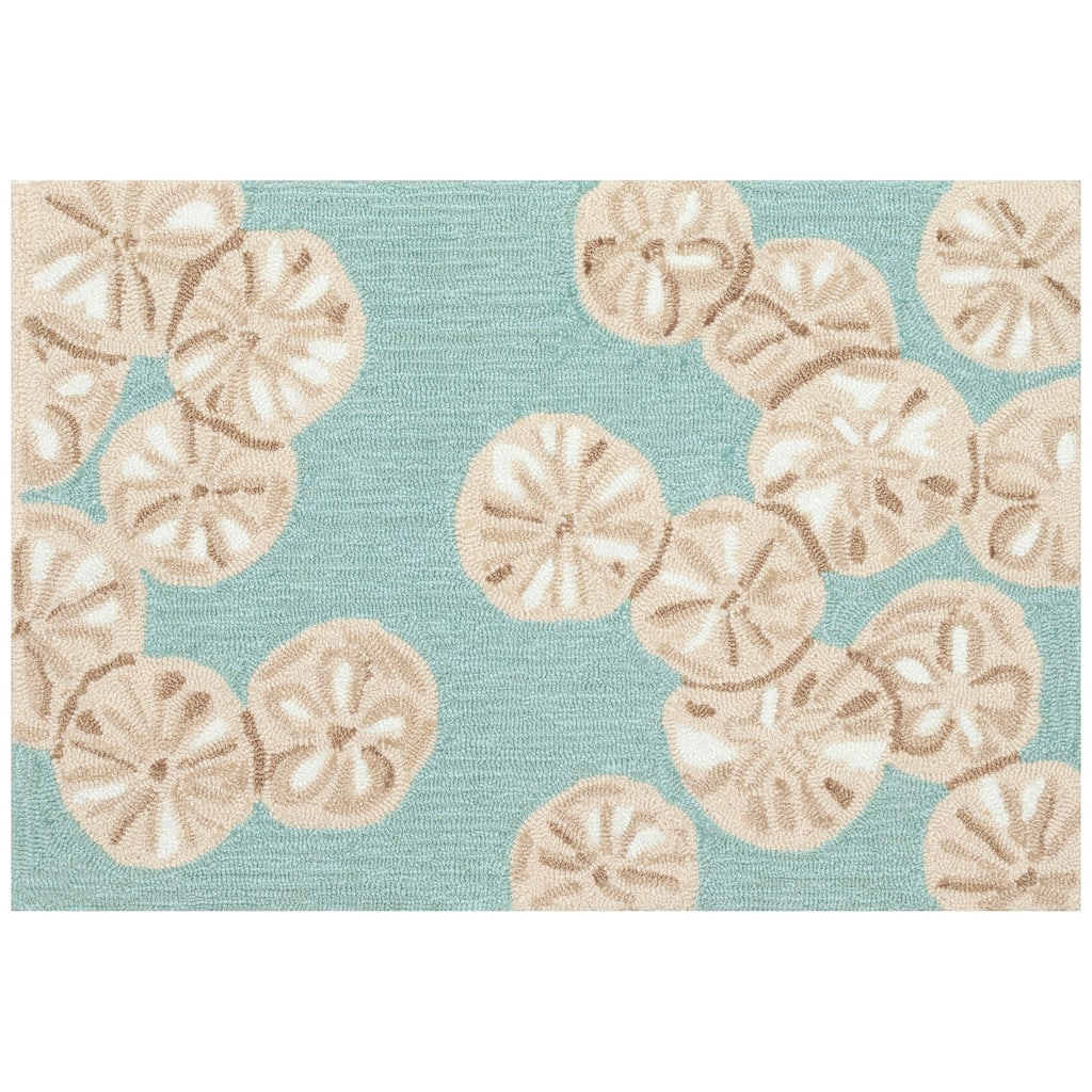 Liora Manne Capri Sea Biscuit Indoor/Outdoor Area Rug Seafoam 1'8" x 2'6"