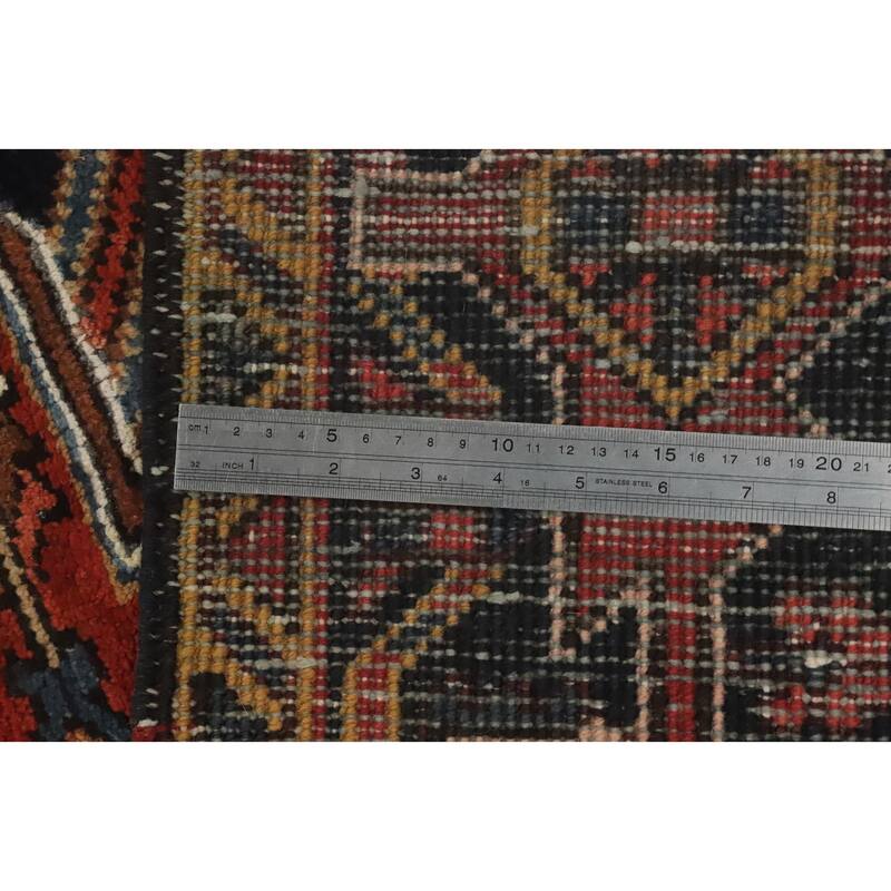 Hand Knotted Oriental 100% Wool Carpet Traditional Medallion Oranges & Rust Heriz Area Rug - 10' 8'' X 7' 6''