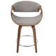 Option Light Grey Fabric/Walnut Wood/Chrome Metal