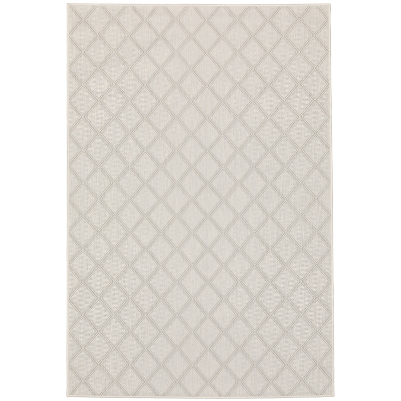 Palaiseau Ivory Grey Geometric Outdoor Casual Area Rug