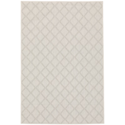 Palaiseau Ivory Grey Geometric Outdoor Casual Area Rug