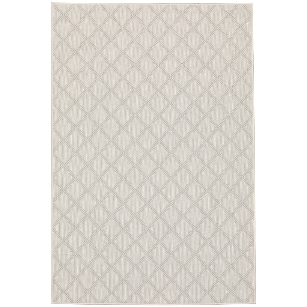 Palaiseau Ivory Grey Geometric Outdoor Casual Area Rug