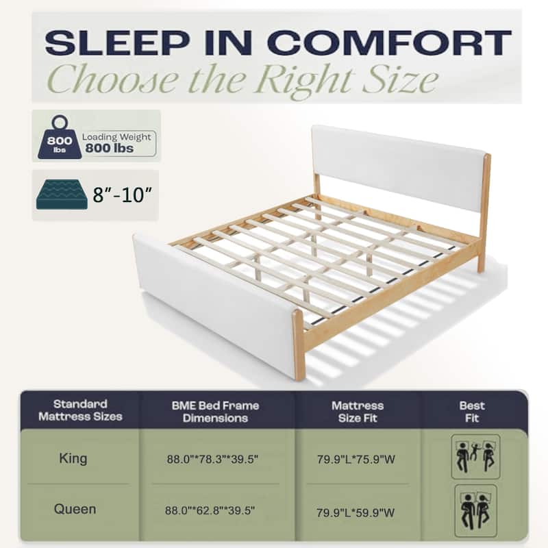 Christopher Knight Home - Mapleton Contemporary Wood Upholstered Panel Bed with Padded Headboard and Footboard