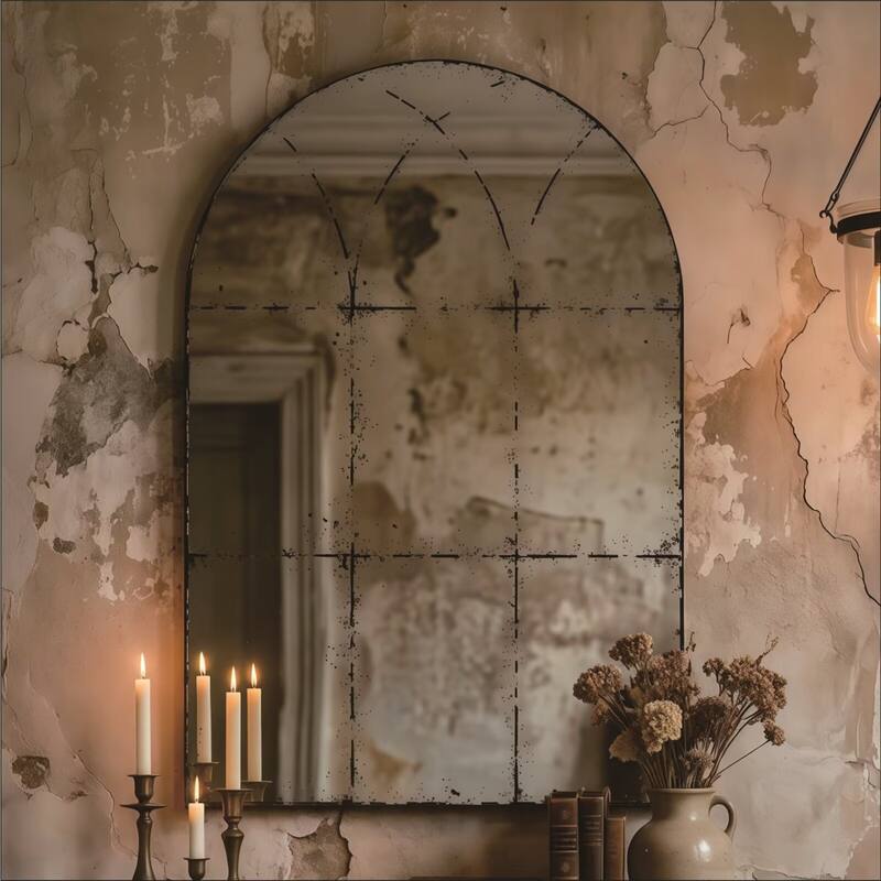 Semicircular Wall Mounted Mirror Versatile Home Decor Ideal