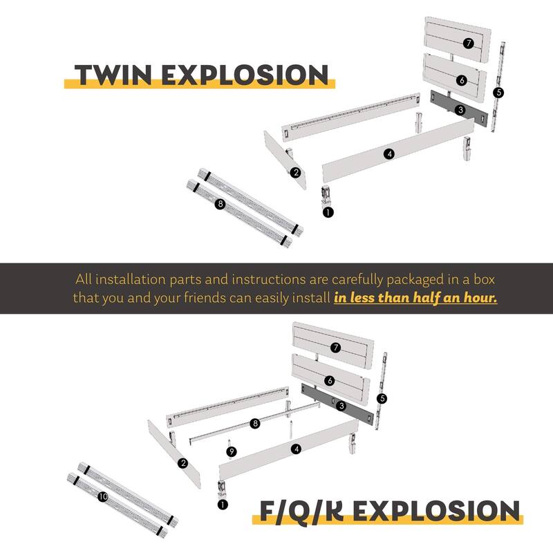 Full Size Upholstered Platform Bed Frame / Mattress Foundation / Wood Slat Support / No Box Spring Needed / Easy Assembly