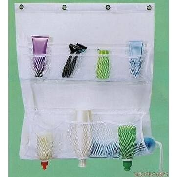 Shop Bath Bliss Shower Curtain Mount Mesh Pocket Shower Caddy With