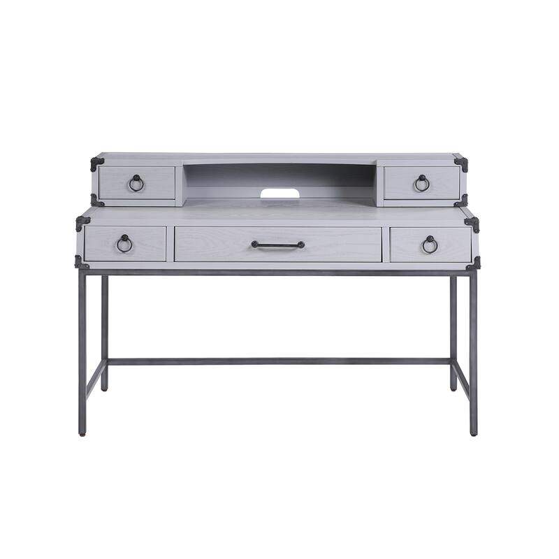 Sophisticated Wooden Writing Desk with Efficient Drawer System for Productive Workspace