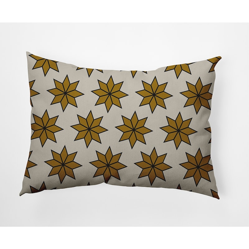 Christmas Stars Christmas Soft Spun Polyester Decorative Throw Pillow - Specialty - Gold