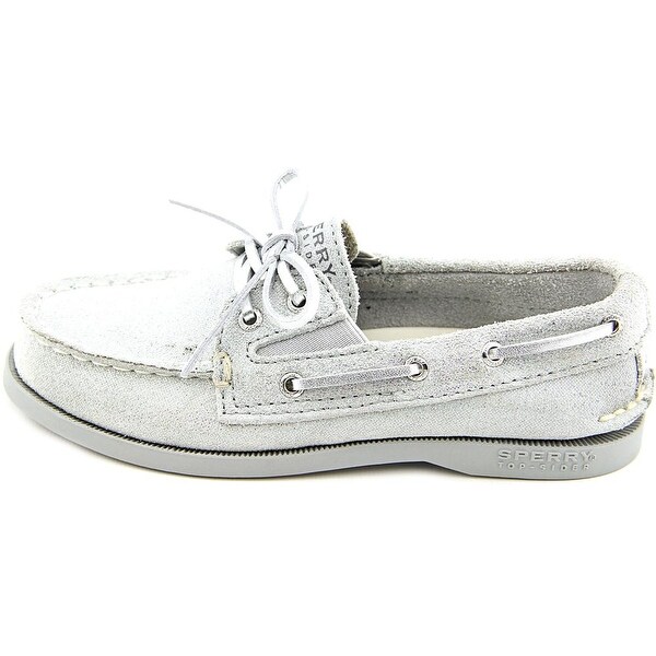 sperry silver slip on
