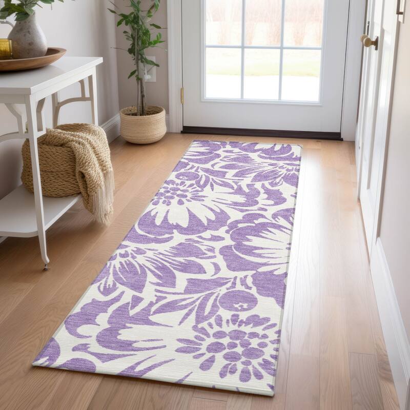 Sasi Garden-Inspired Weather Resistant Versatile Elegance Runner Outdoor Rug