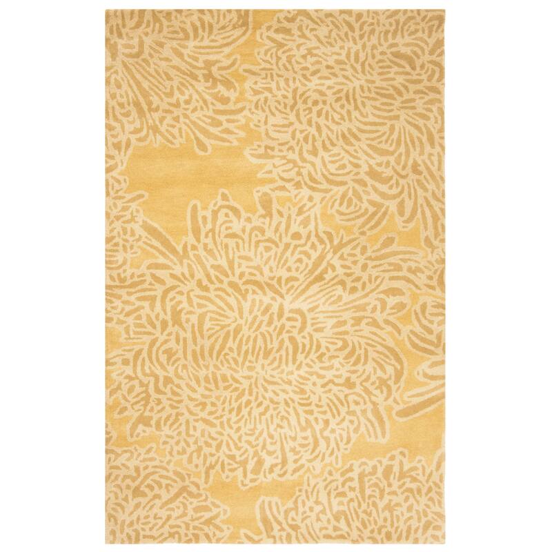 Martha Stewart by SAFAVIEH Chrysanthemum Wool Rug - 5' x 8' - Malted