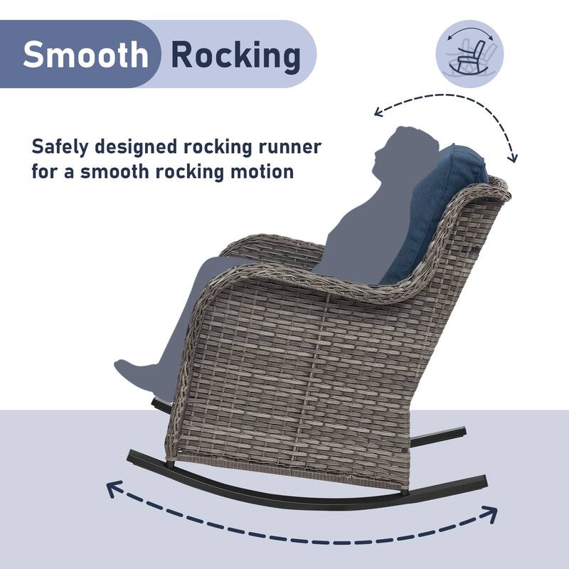 Outdoor Rocking Chair Rattan Rocker Chairs