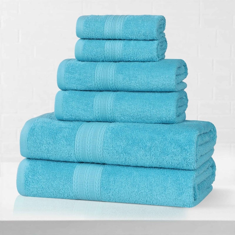 Eco-Friendly Sustainable Cotton 6-Piece Bathroom Towel Set