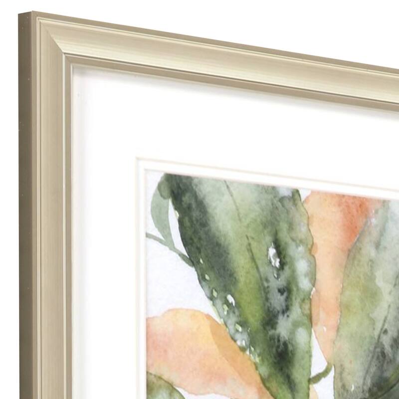 HomeRoots Set Of Two Plant Life Gold Framed Wall Art