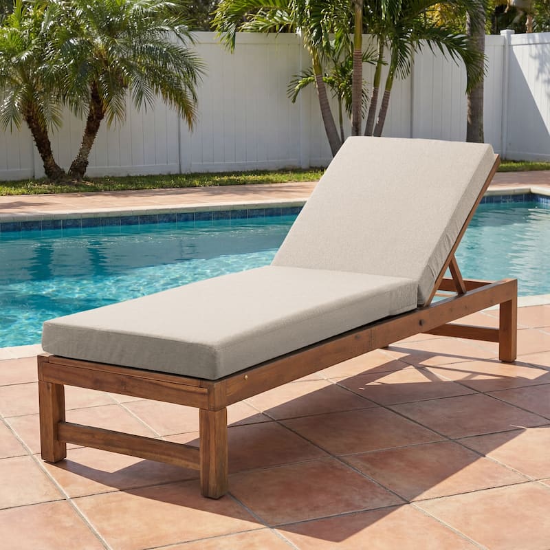 Pocassy 71x22" Outdoor Chaise Lounge Cushions with Zipper