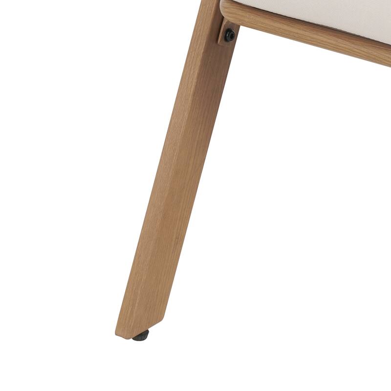 Roomfitters Outdoor Patio Chairs with Cushions, Acacia Frame Woven Rope Design, Set of 2