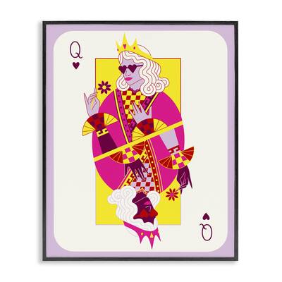 Stupell Trendy Queen Card Framed Giclee Art Design By Grace Popp