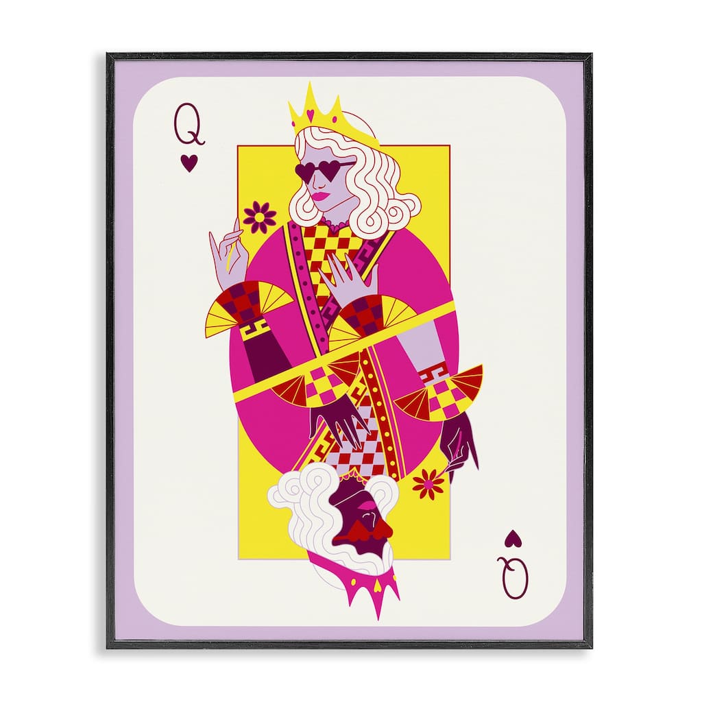 Stupell Trendy Queen Card Framed Giclee Art Design By Grace Popp