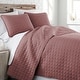 preview thumbnail 56 of 78, Vilano Ultra-Soft Lightweight 3-piece Quilt and Sham Set Rose - Full - Queen