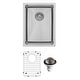 preview thumbnail 7 of 7, Karran Elite series 16 Gauge Stainless Steel 15 in. Undermount Bar Sink Kit