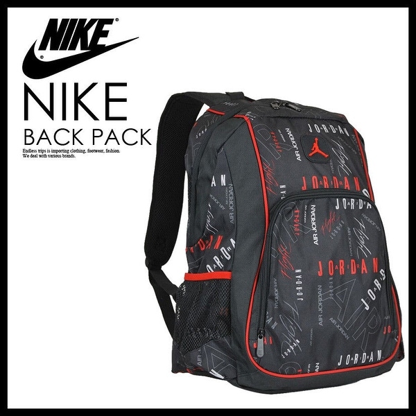 nike air backpack black and red