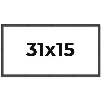 31x15 Frame Brown Solid Wood Picture Frame - Complete Modern Photo