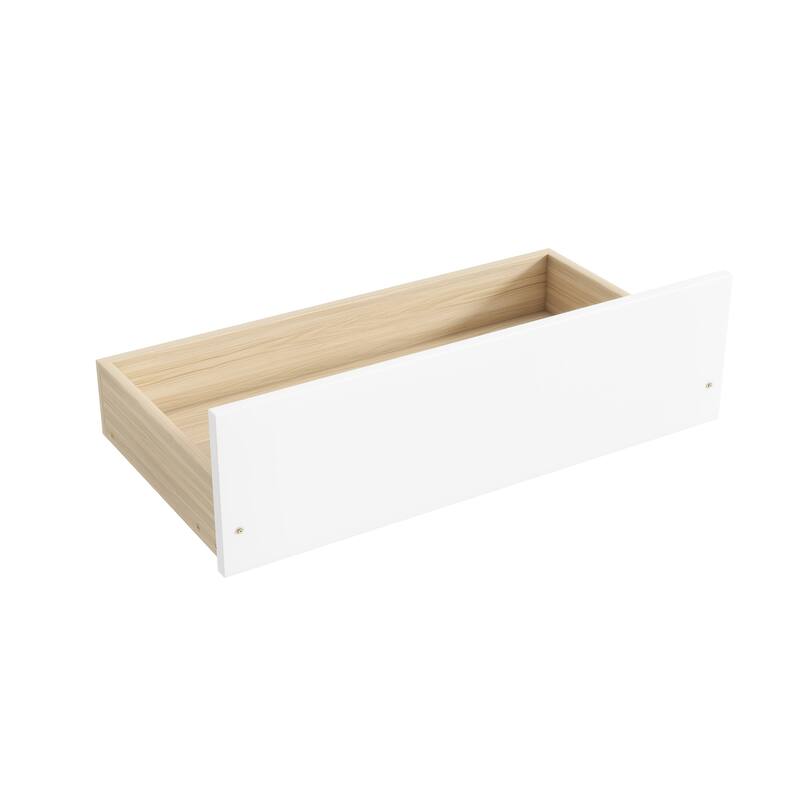 Corner Daybed Bookcases Bed with Power Outlets and Charging Ports, L-Shaped Storage Bed Frame Captains Bed with 2 Drawers