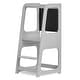 preview thumbnail 14 of 16, Dream On Me Explora Toddler Tower & Multipurpose Kids Step Stool Pebble Grey