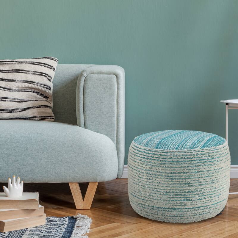 Sevita Tropical Textured and Distressed Pouf