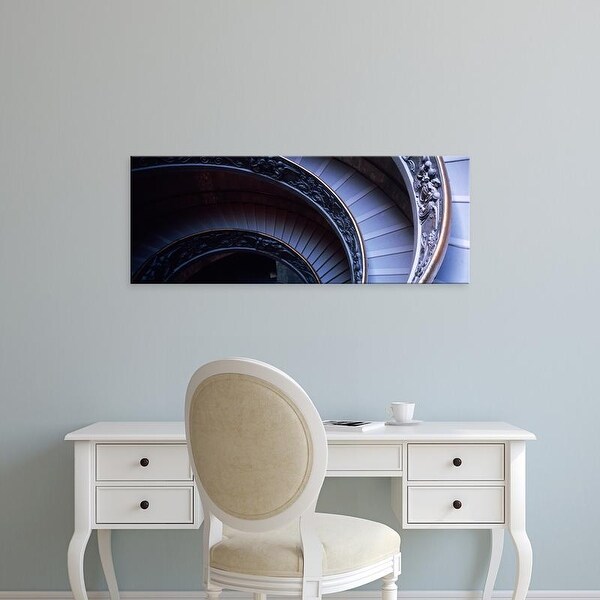 Easy Art Prints Panoramic Images's 'Spiral Staircase, Vatican Museum, Rome, Italy' Premium Canvas Art