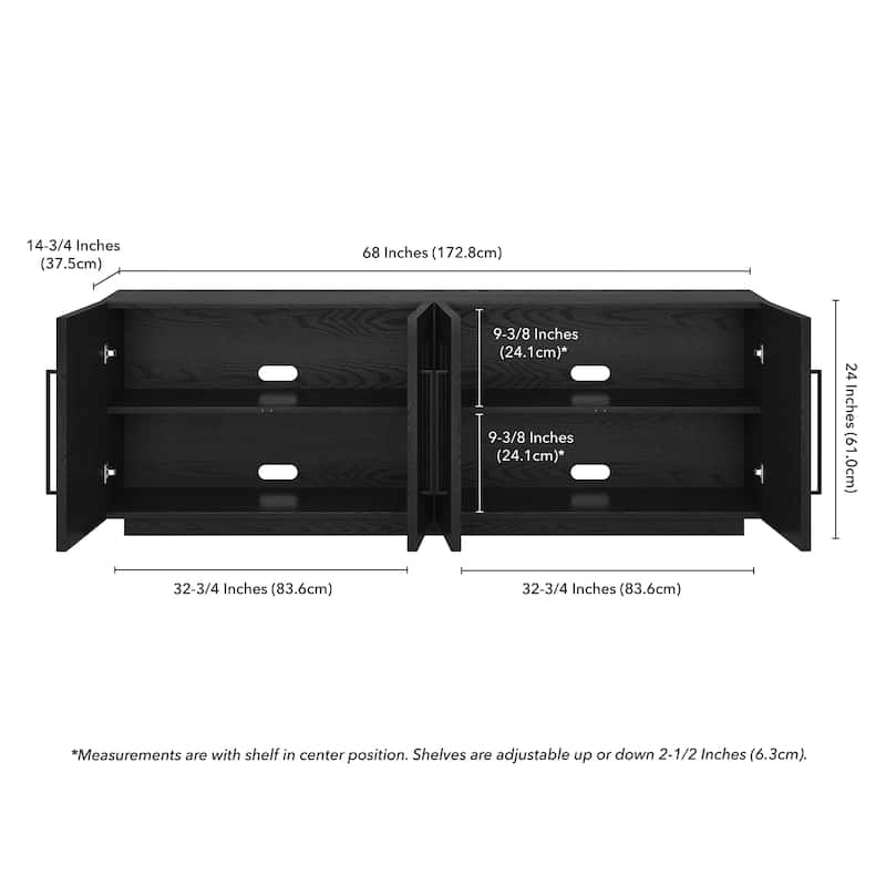 Merrimac Rectangular TV Stand for TV's up to 75" - 68" Wide