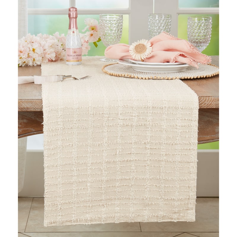 Table Runner with Textured Design - 13"x72"