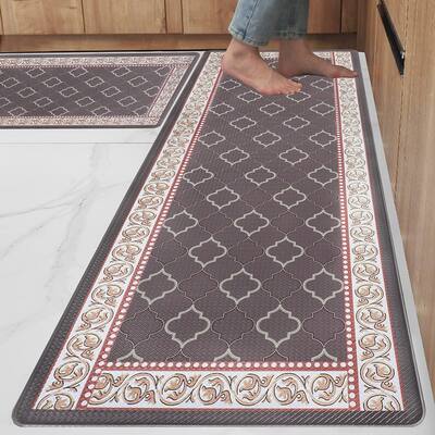 Kitchen Floor Mat Set of 2, Cushioned Anti Fatigue Mat, Non-Slip Waterproof