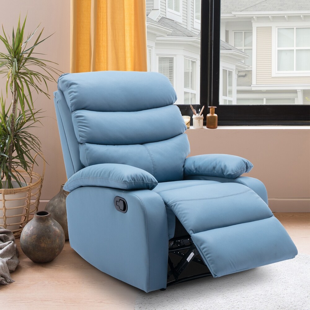 Light blue shop rocker recliner