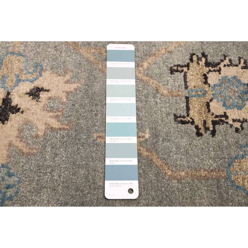 ECARPETGALLERY Hand-knotted Finest Agra Jaipur Teal Wool Rug - 7'11 x 11'8