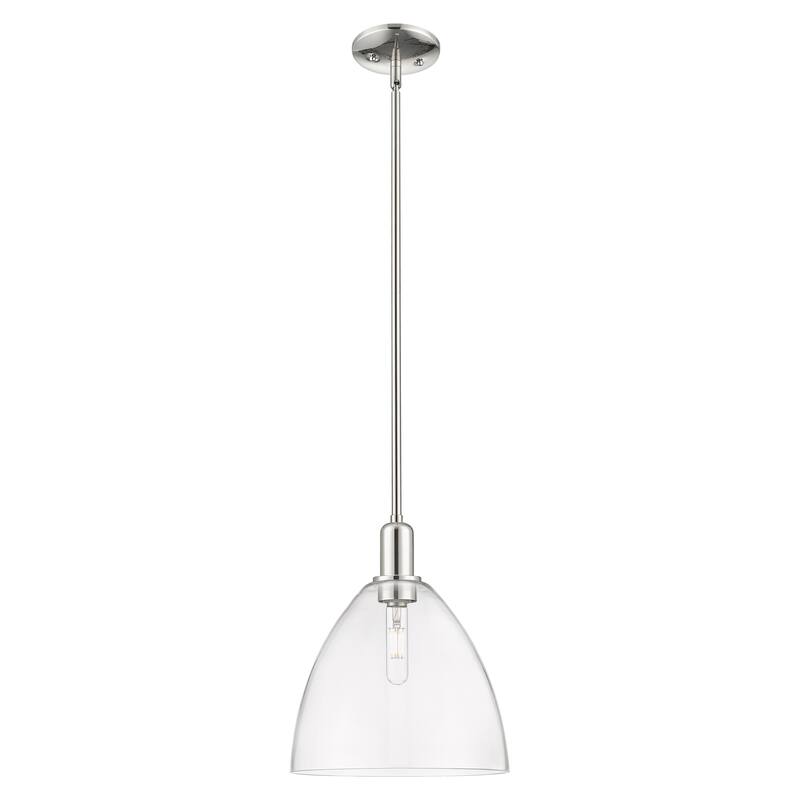 Innovations Lighting Endless Possibilities Arcadia - Bristol - 1 Light 12" Stem Hung Mini Pendant - Clear/Polished Nickel