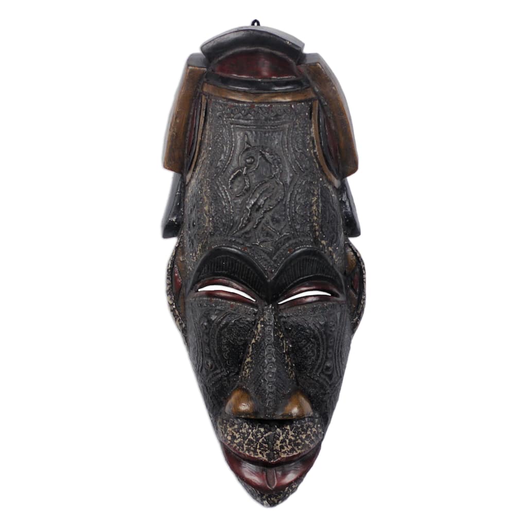 Novica Handmade Peace In Our Time African Wood And Metal Mask
