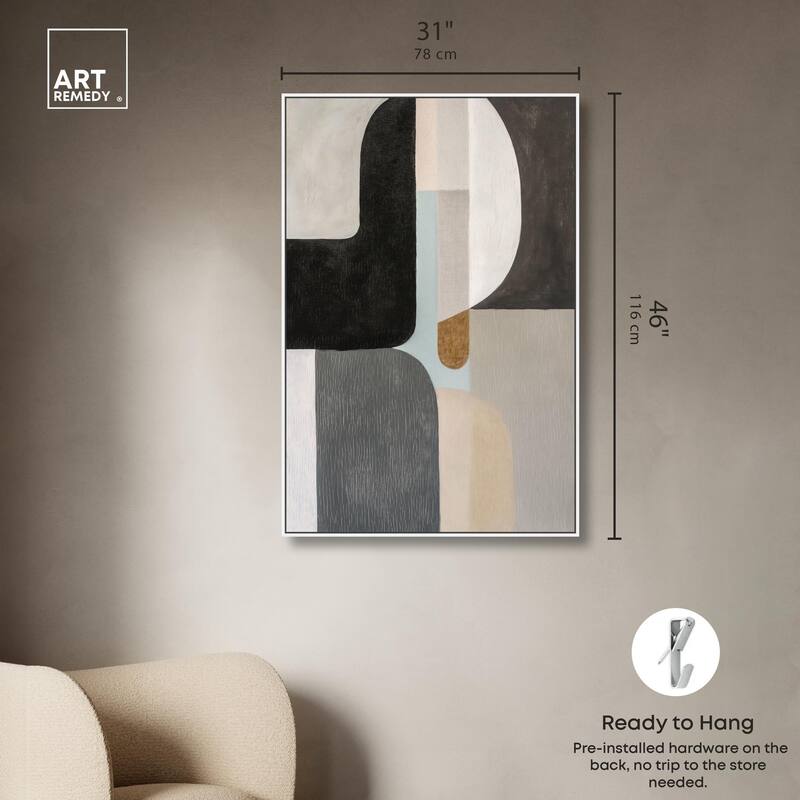 Interlocking Segments III Canvas by Art Remedy
