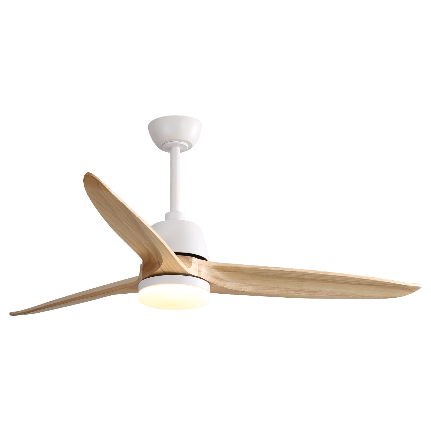 56 Inch Ceiling Fan Light With 6 Speed Remote Energy-saving DC Motor For Living Room, Matte White - Matte White