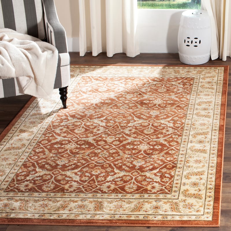 SAFAVIEH Florenteen Firyuza Traditional Oriental Rug - 8' x 10' - Rust/Ivory