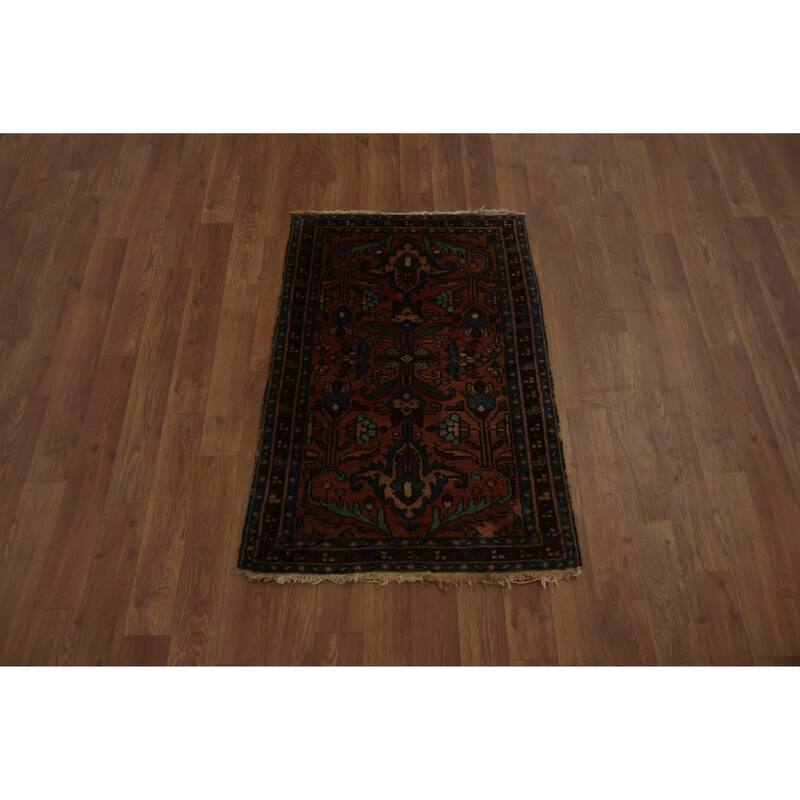 Hand Knotted Oriental 100% Wool Carpet Tribal Oranges & Rust Lilian Area Rug - 3' 0'' X 2' 0''