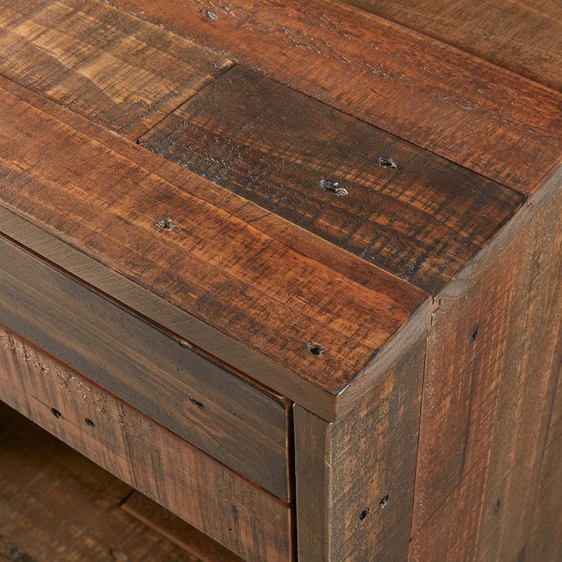 Modern Storage Nightstand Bedside Table with Drawer and Extra Roomy Compartment for Bedroom