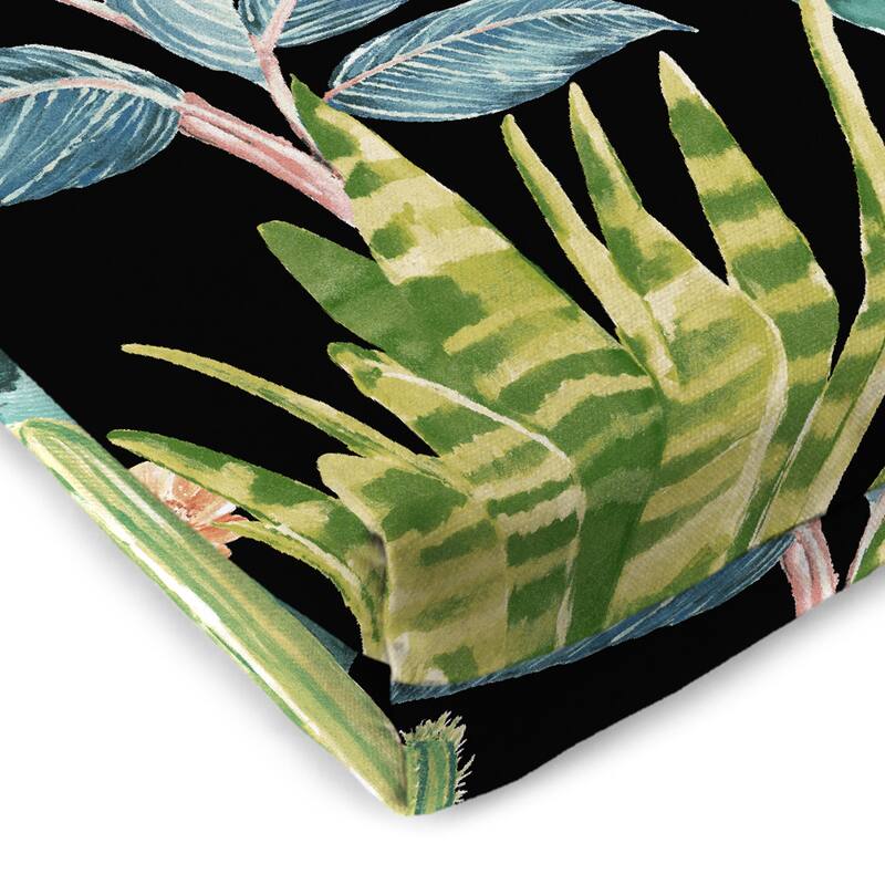 48" x 18" Outdoor Bench Cushion with Ties - 18'' L x 48'' W x 3.5'' H