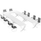 preview thumbnail 51 of 49, 6.5FT Conference Meeting Seminar Business Table Set for 16-20 Person (Set of 6)