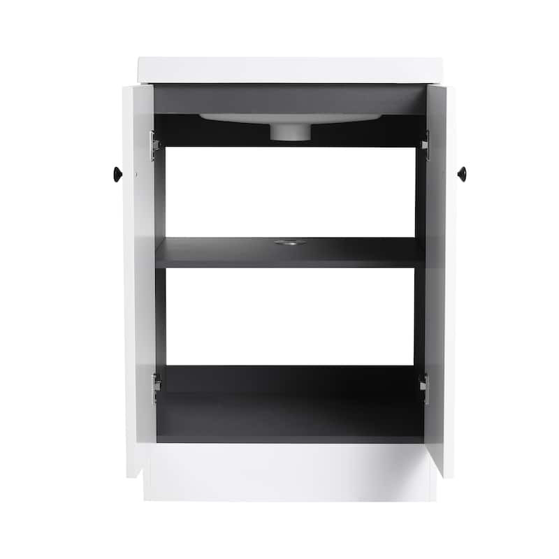 Bathroom Vanity With Sink In 24/30/36 Inch, Freestanding Bathroom Vanity With Soft Close Door and Adjustable Shelf