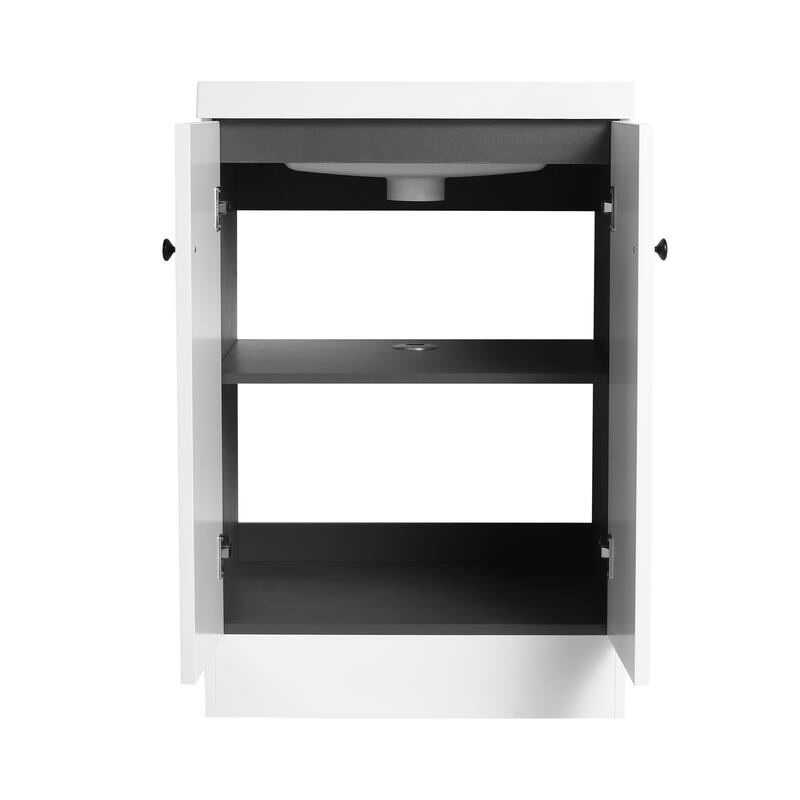 Beingnext 24"/30"/36" Bathroom Vanity with Sink, Freestanding Bathroom Vanity with Soft Close Door and Adjustable Shelf
